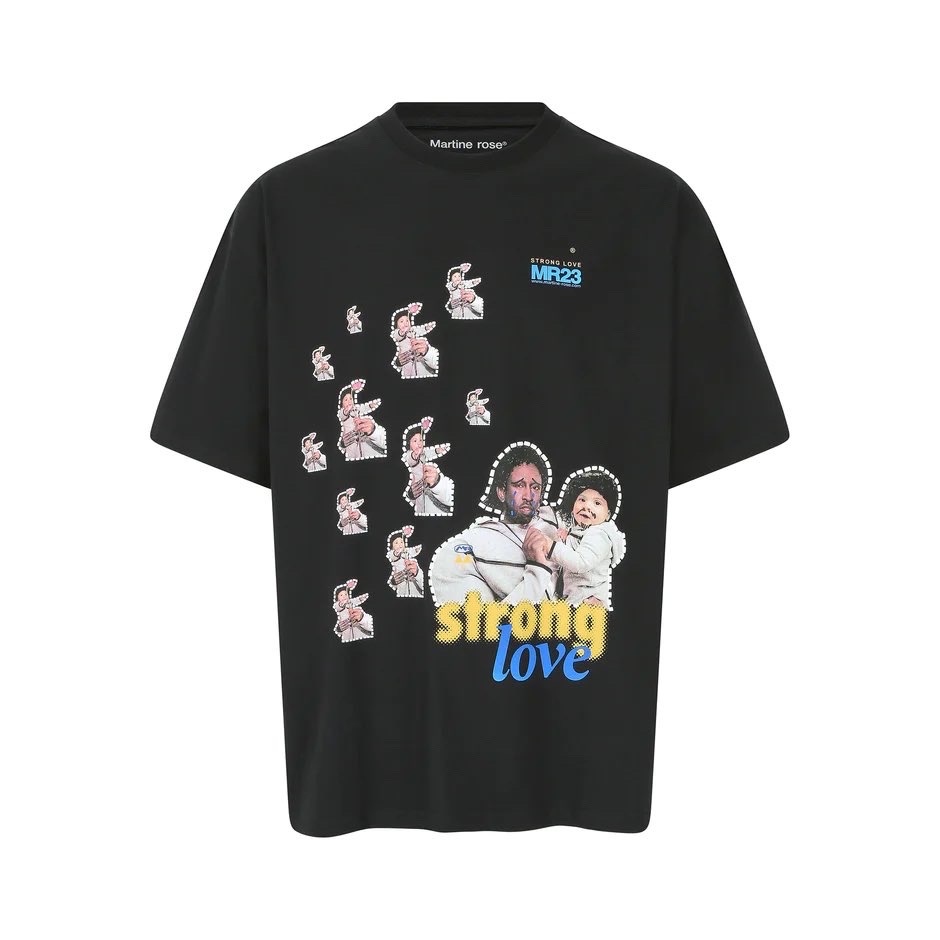 마틴로즈 오버사이즈 티셔츠 인 블랙