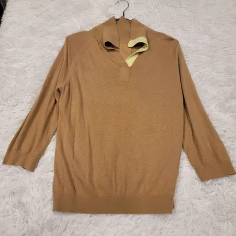 (매장정리)7부 니트 카라티셔츠 S