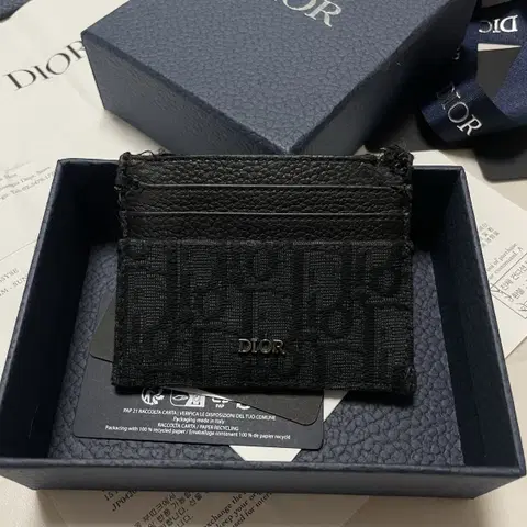디올 오블리크 카드지갑 블랙