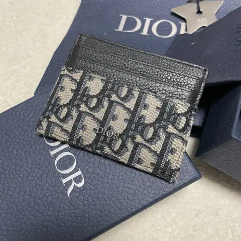 디올 오블리크 카드지갑 베이지 정품