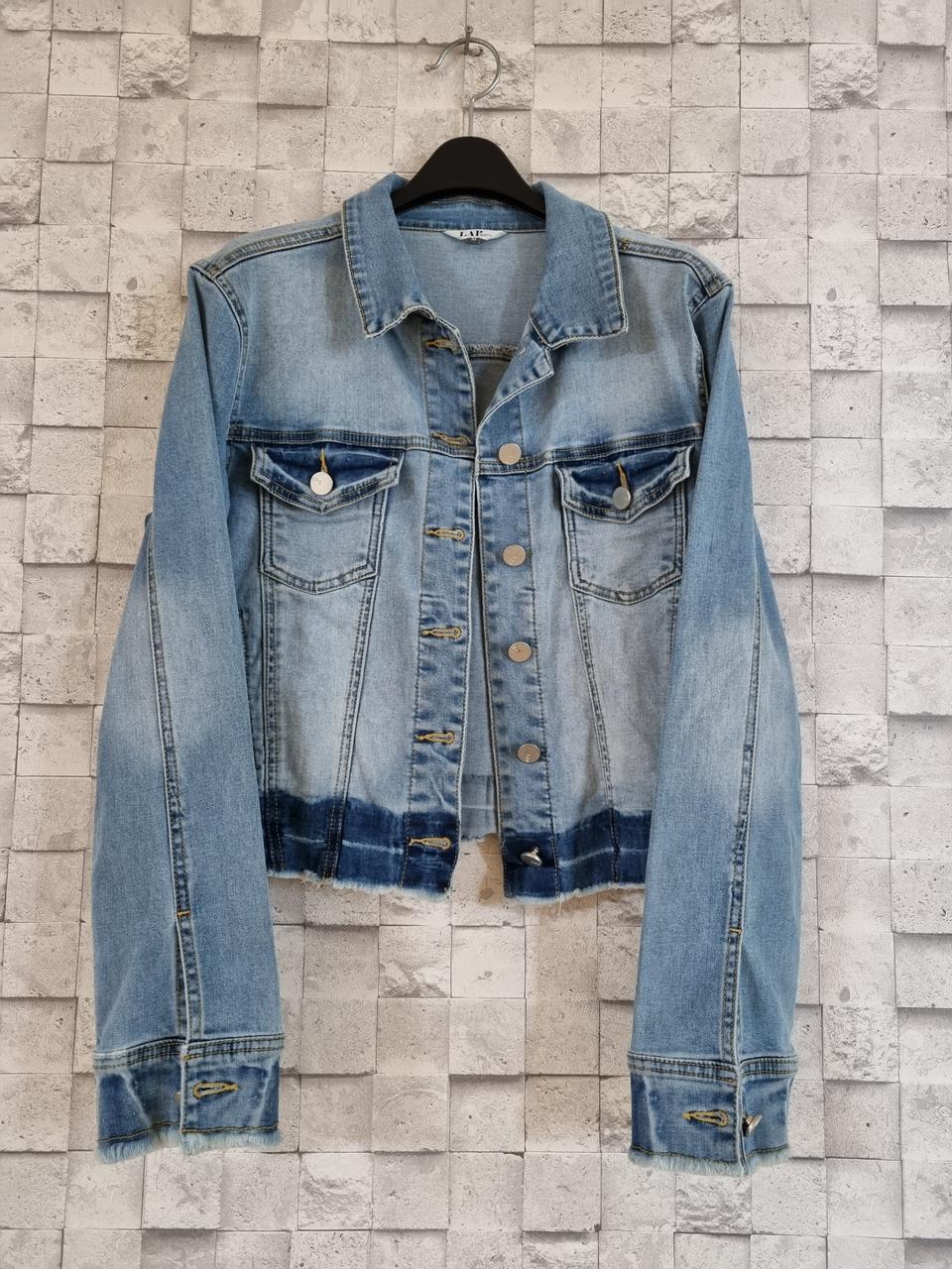 Lap 크롭 청자켓