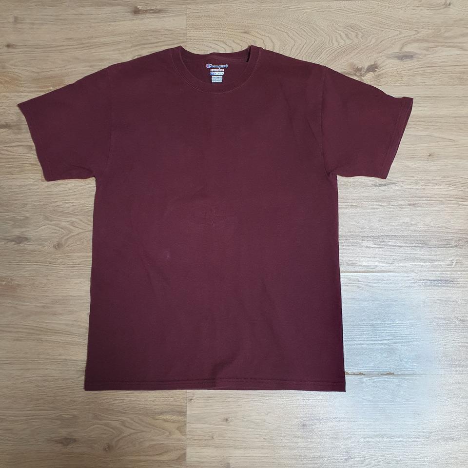 챔피온 남녀공용 버건디 티셔츠 M