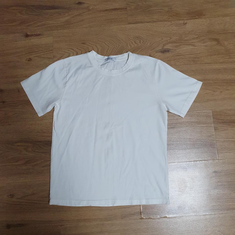 보세 흰색 면 티셔츠