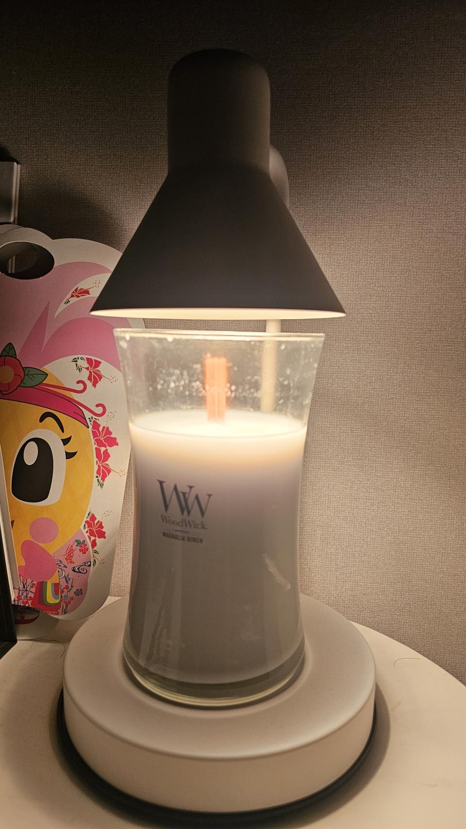 우드윅 라지자 캔들 + 캔들워머 세트