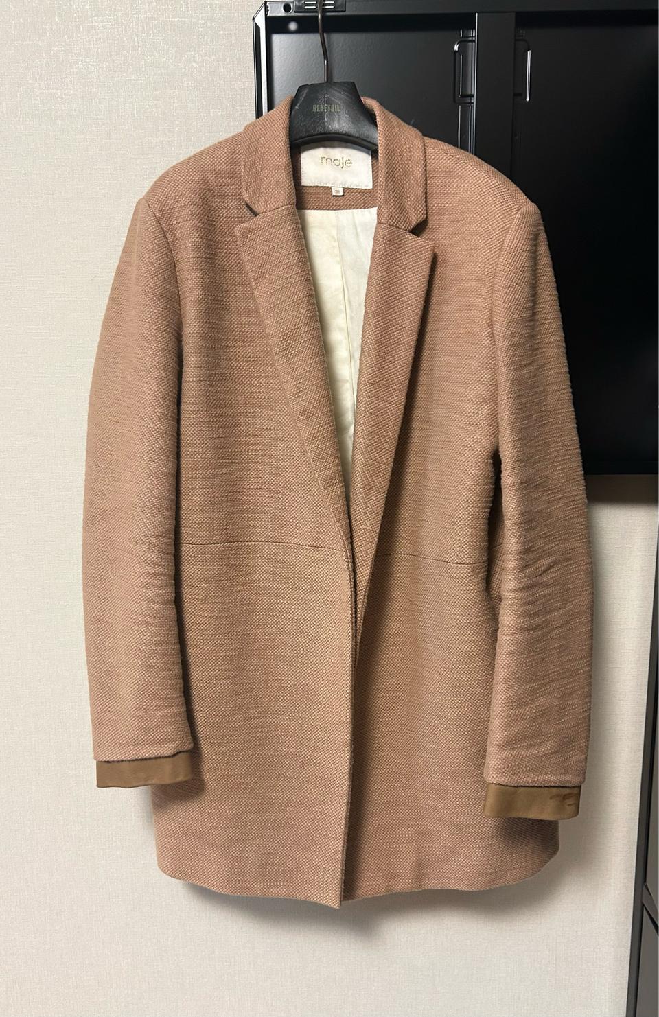 마쥬 피치베이지 자켓코트