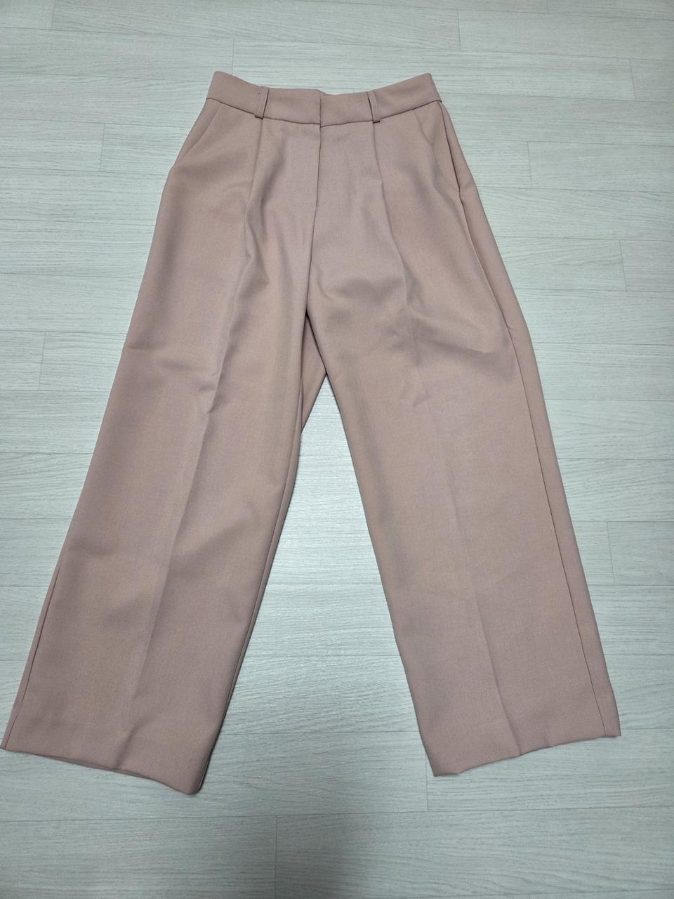 plat 핑크 와이드 팬츠 S