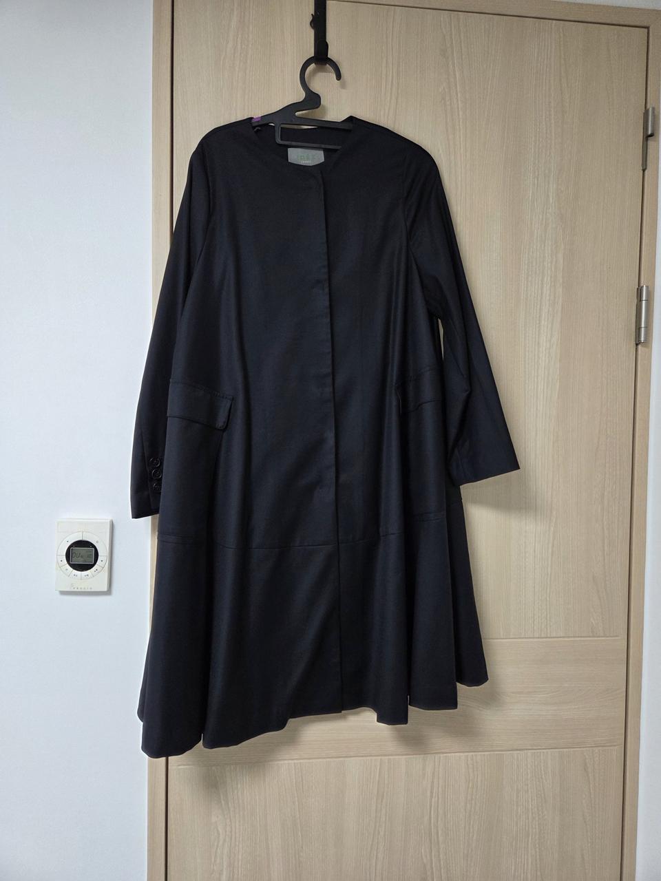 A라인 IDEE 블랙 롱 자켓