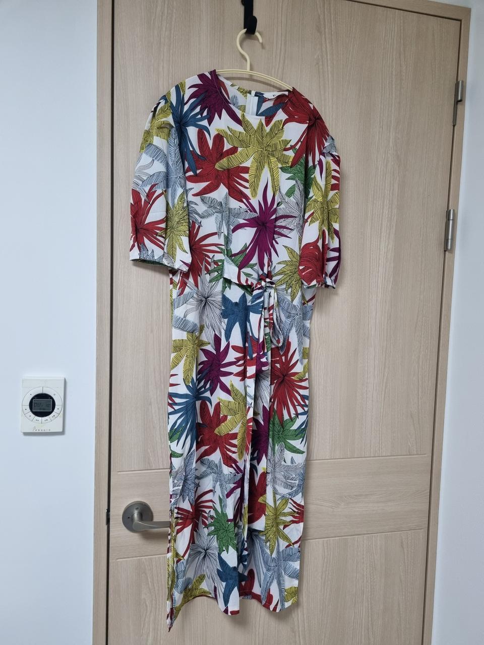 플라워 패턴 롱 원피스 (88)