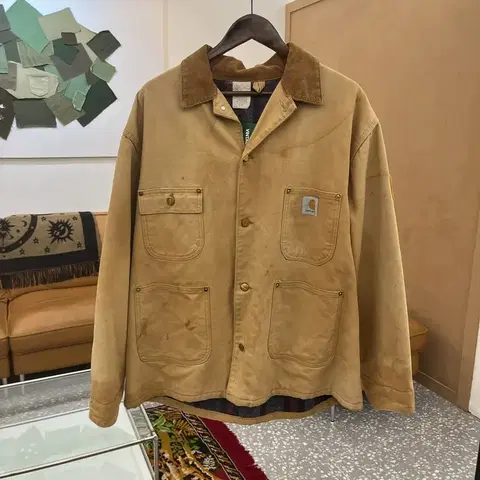 칼하트 빈티지 올드스쿨 패치 초어 디트로에드 워크자켓 105 C05727