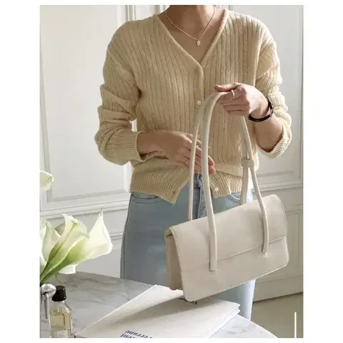 (울55)선데이 프리미엄울 골지 v넥 니트 옐로우 그레이 가디건