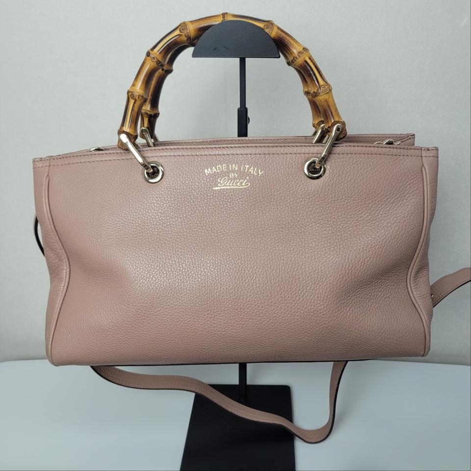 구찌 323660 인디핑크 뱀부 골드 2WAY (누나명품중고)