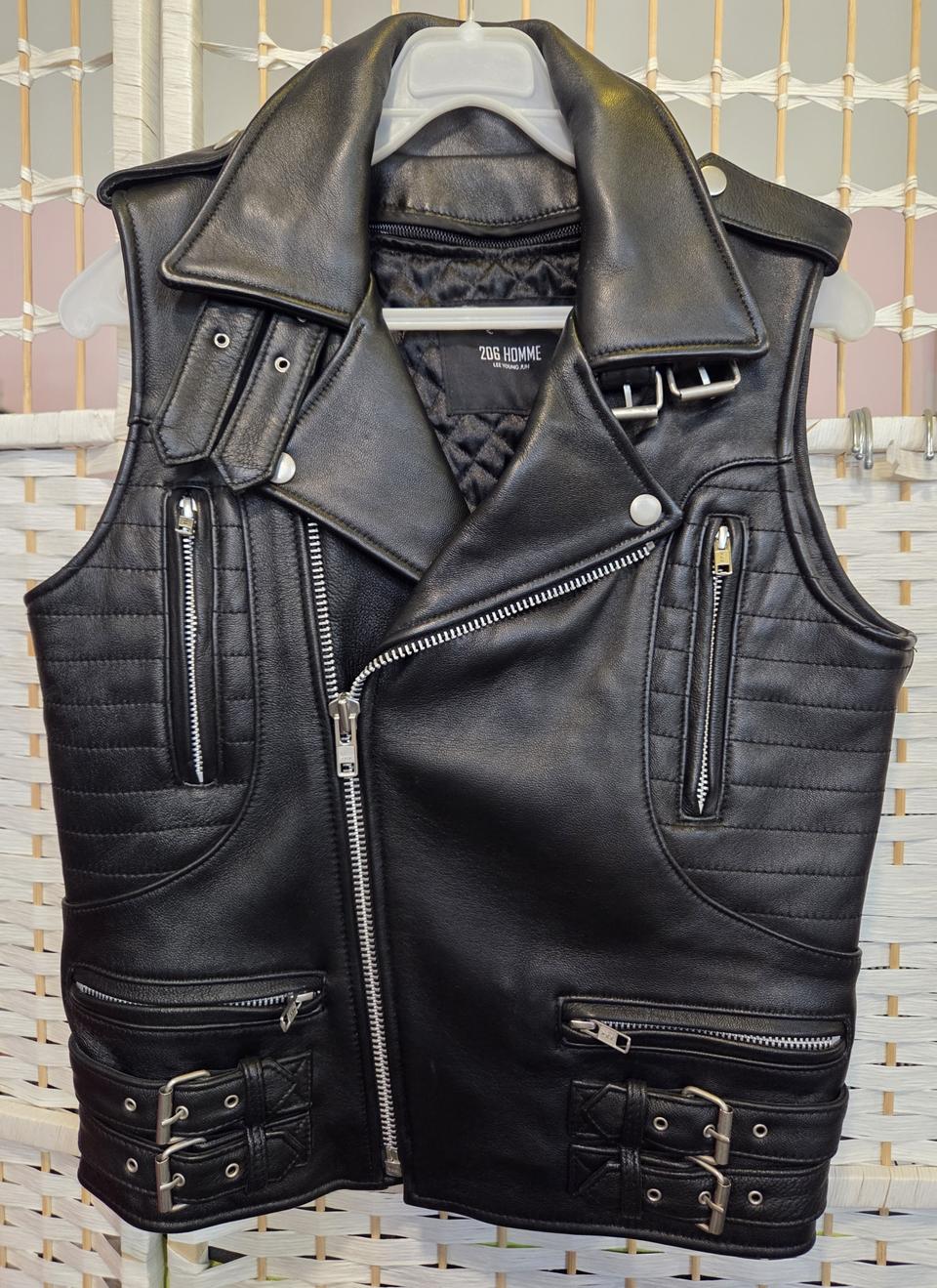 206옴므 양가죽 베스트(44)블랙
