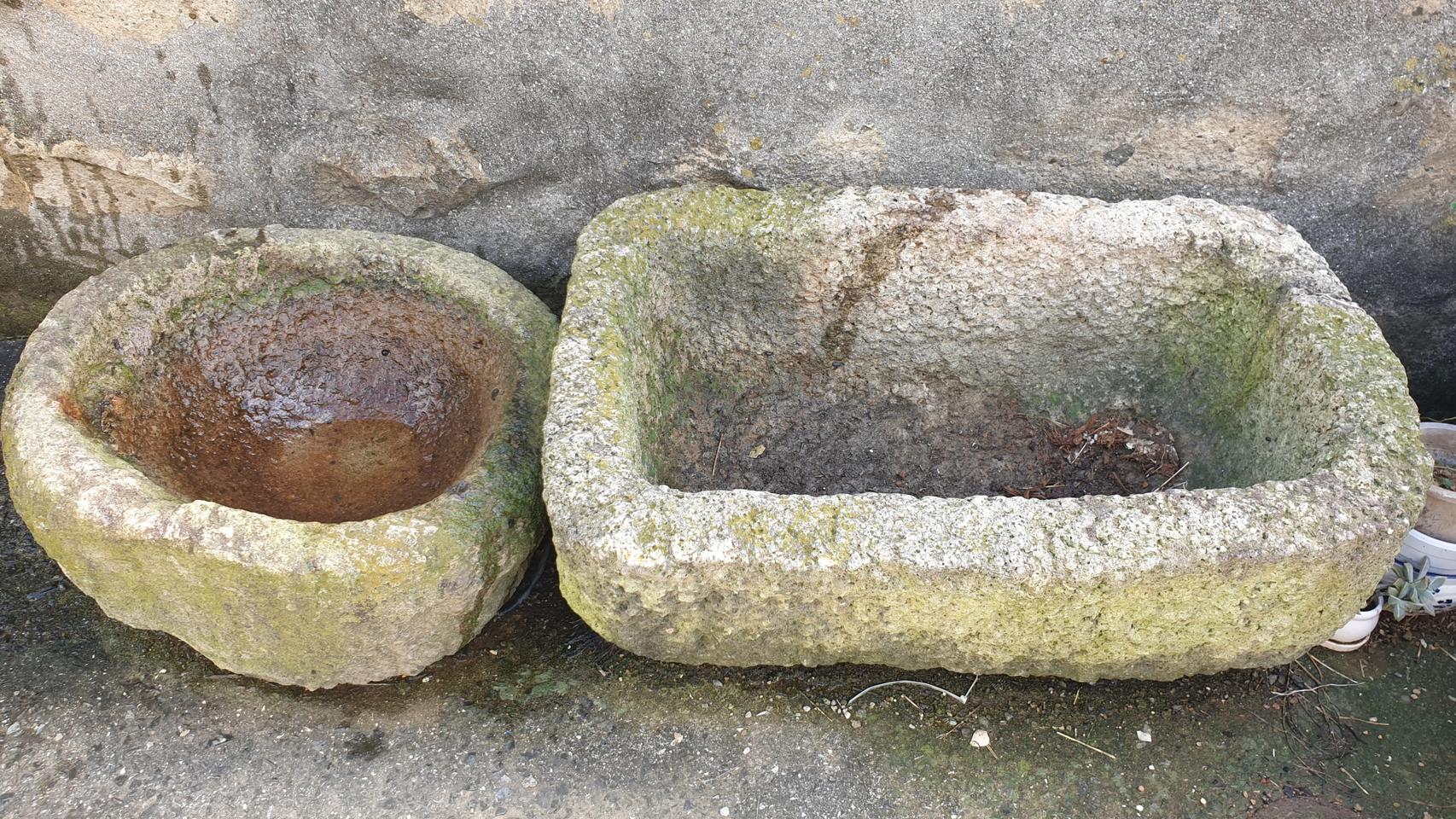 돌절구통, 소여물통, 돌역기