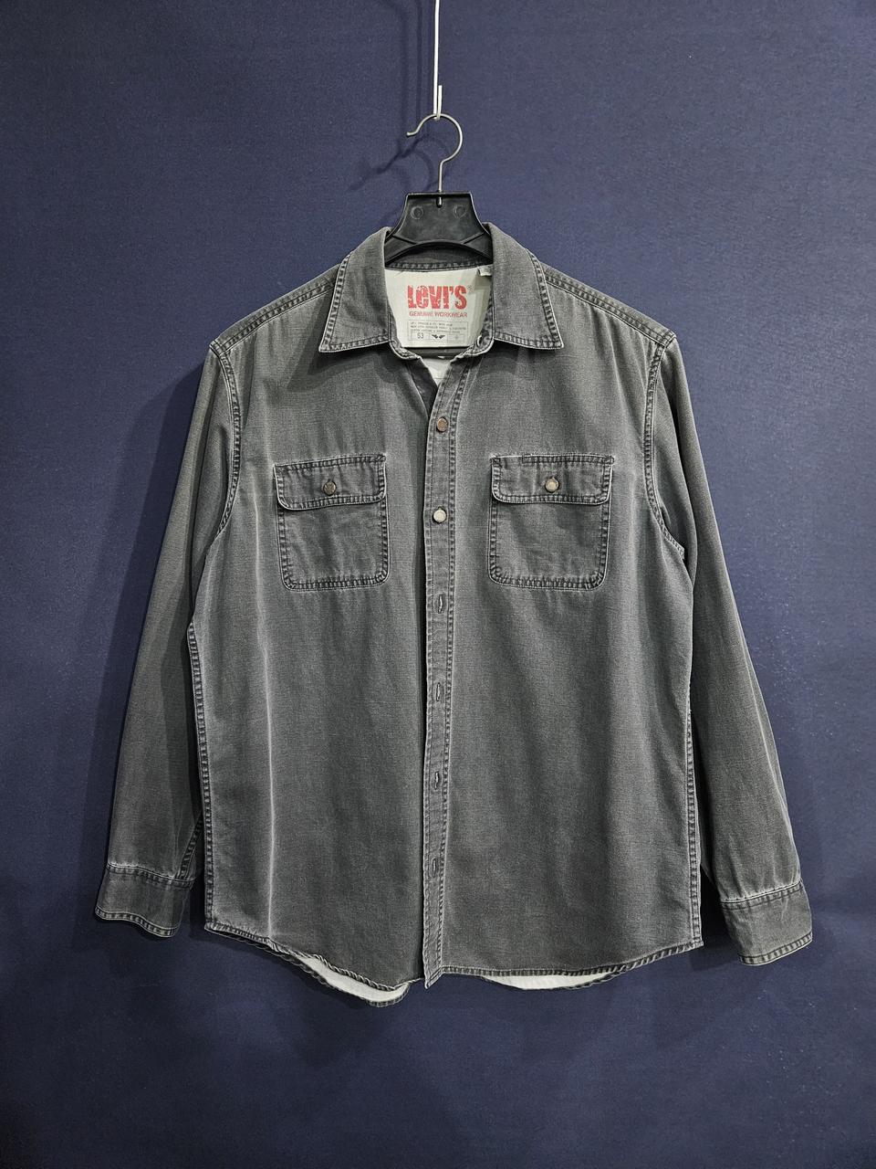 리바이스 다크그레이 남성 오버핏 100 빈티지 데님 긴팔셔츠