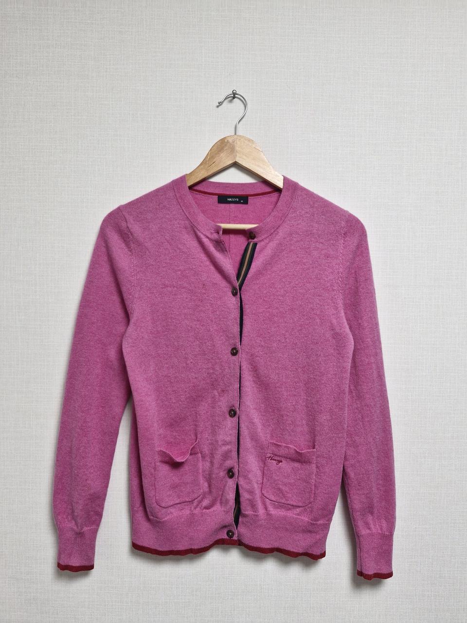 헤지스 핑크 가디건 44~55