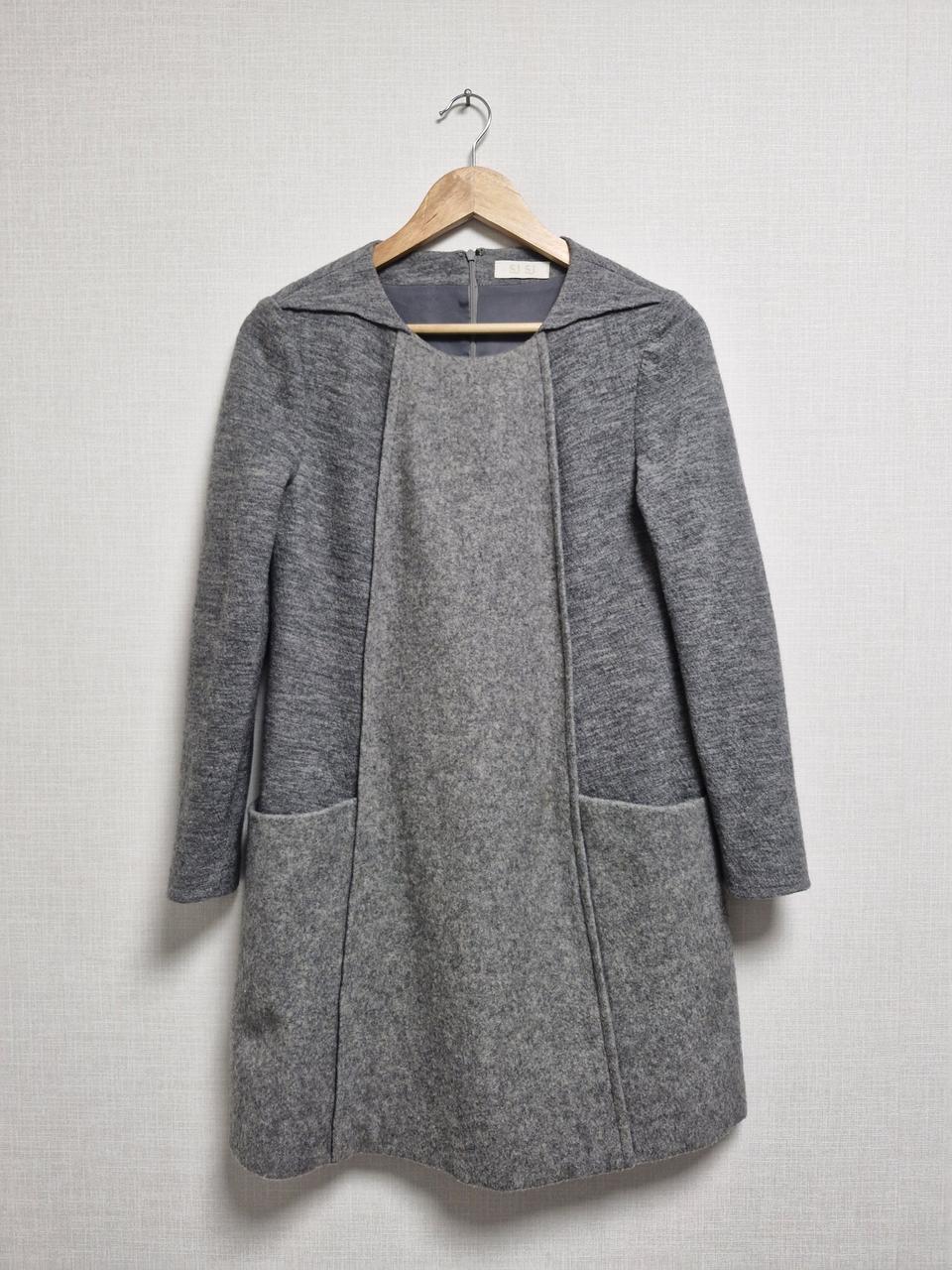 SJSJ 그레이 모직 원피스 55