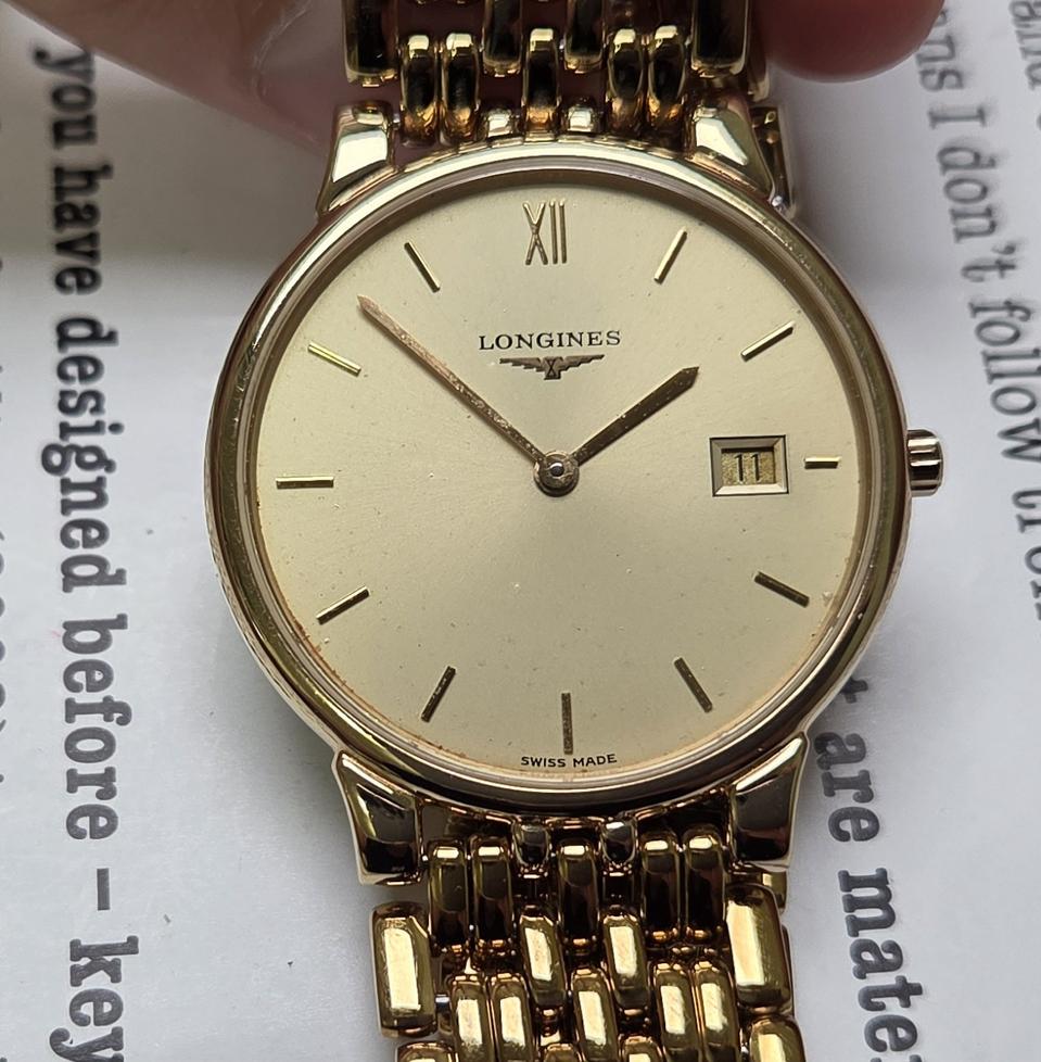 론진 라그랑드 클래시크 황금날개 샴골판 올금장 쌀알 브레이슬릿 ver.