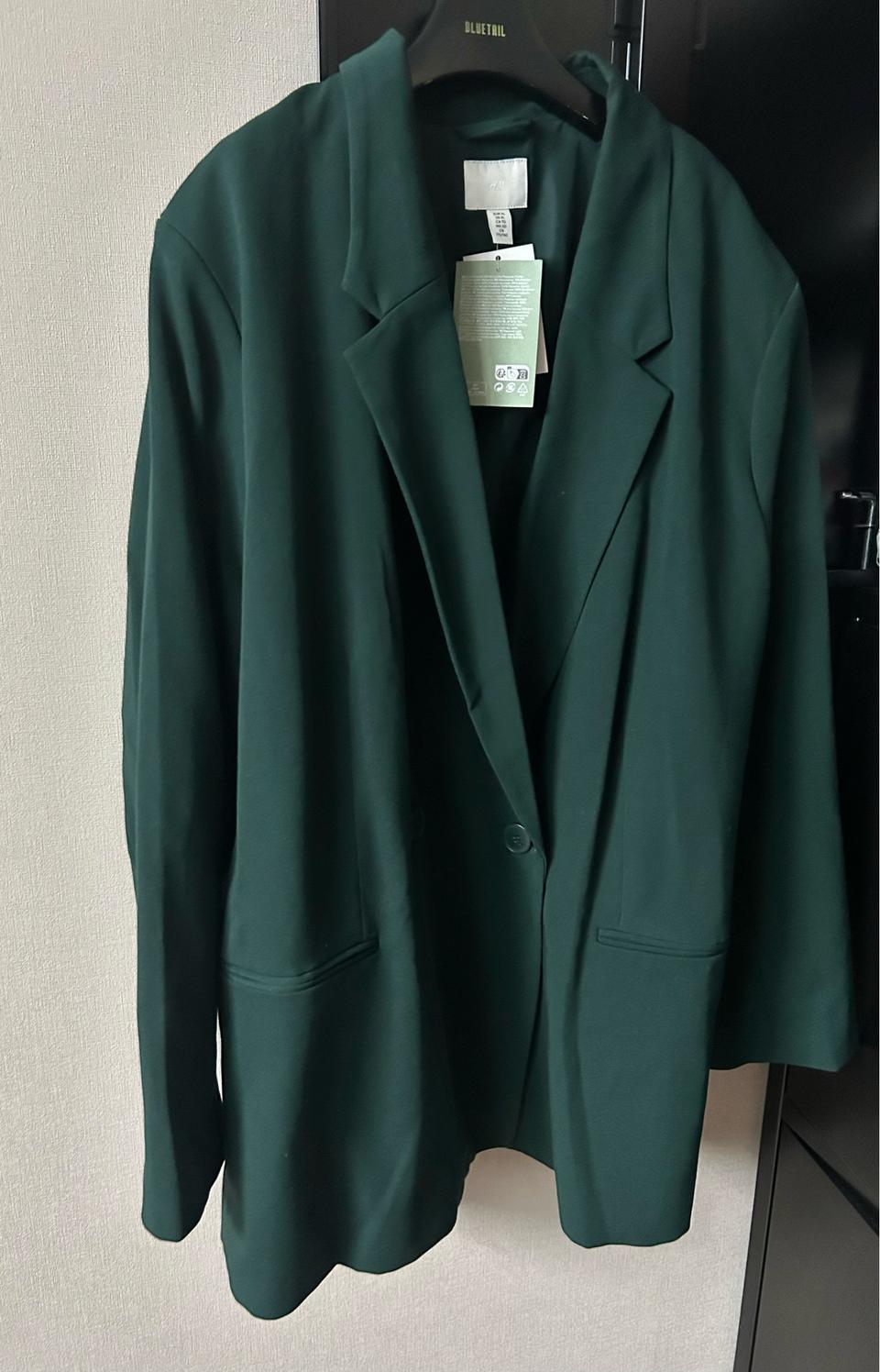 H&M 딥딥그린 오버핏 자켓