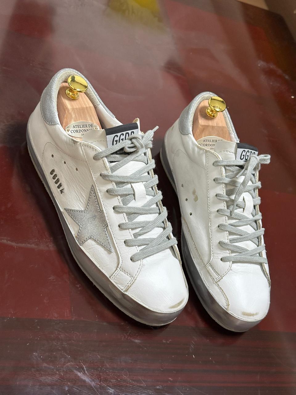 골든구스 화이트 실버 글리터 스니커즈