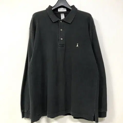 먼싱웨어 골프 남성 피그먼트 긴팔 카라티셔츠 _ 차콜 M