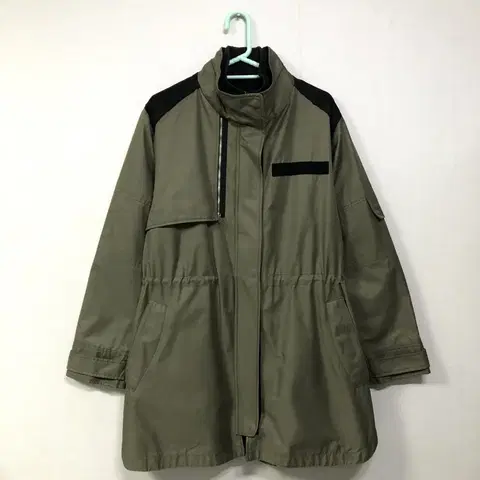 발렌시아 여성 니트 레이어드 트렌치 야상 지켓 _ 카키 55