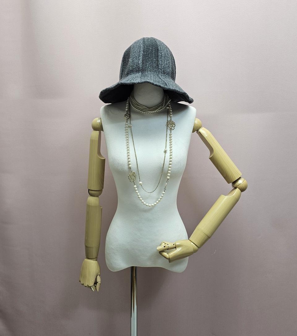 양모 와이어 니트 모자 버킷햇