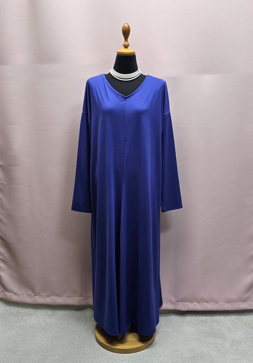 르꼬르망 네이비블루 롱원피스