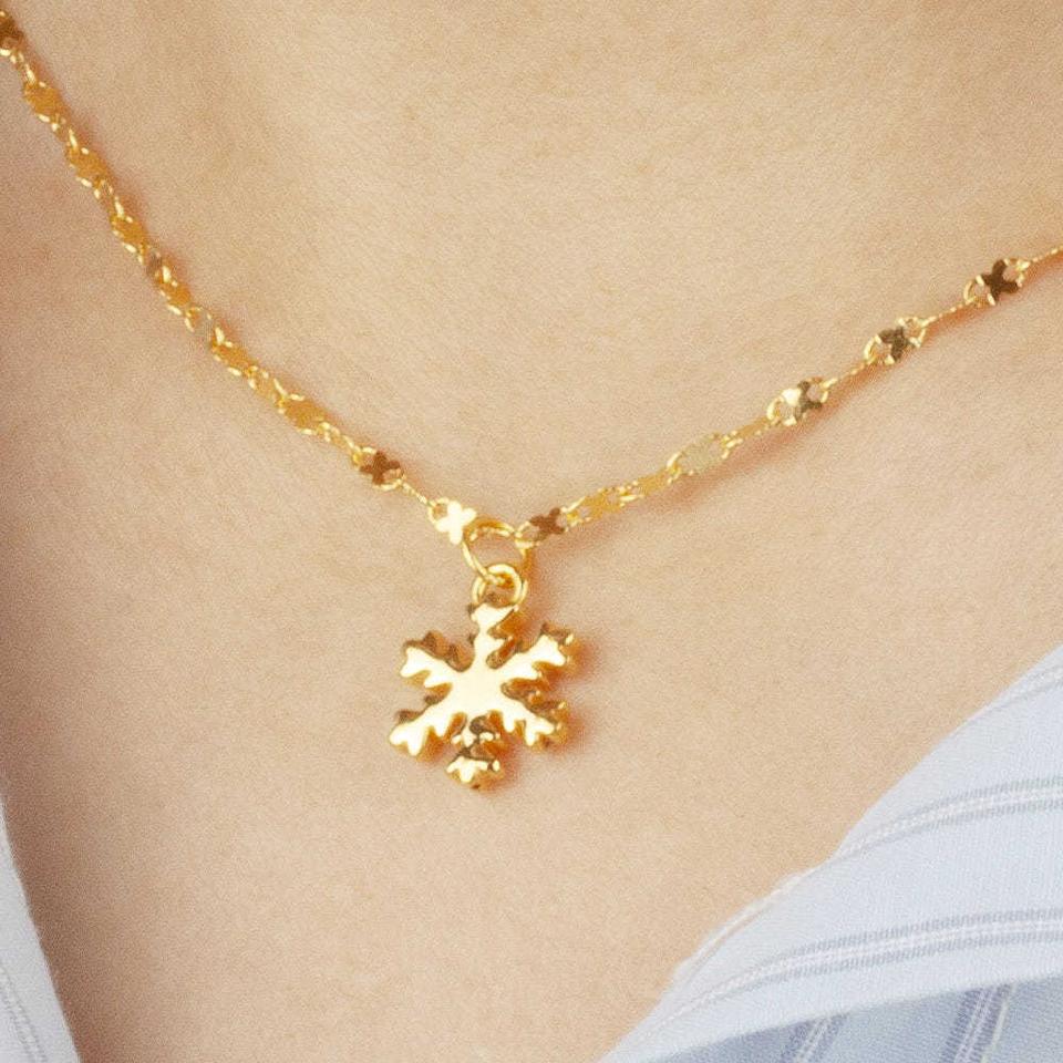 24k 눈꽃 순금 목걸이