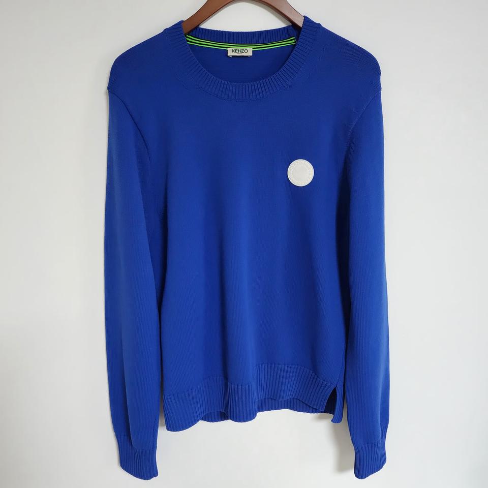 L 겐조 코발트블루 로고 여성 니트 5PU244