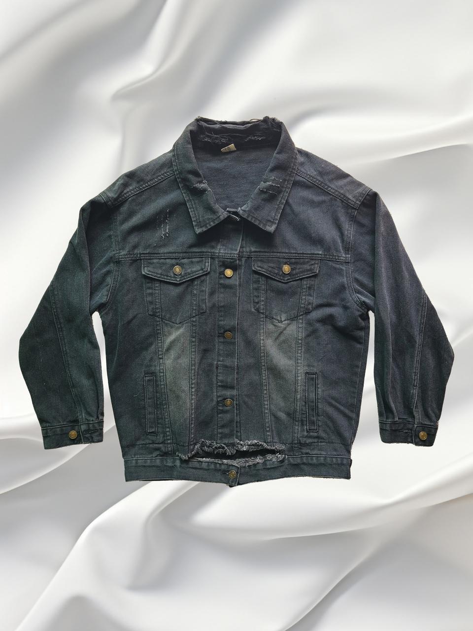 빈티지 블랙 데님 자켓