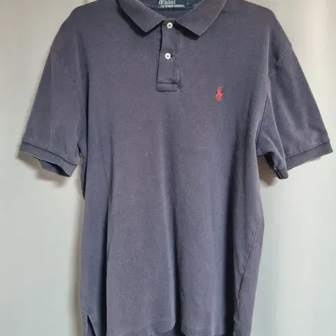 폴로 랄프로렌 빈티지 오버핏 아메카지 레드 포니 반팔 피케 카라 티셔츠