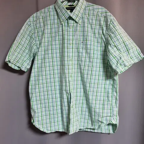 타미힐피거 빅사이즈 체크 포켓 남방 셔츠