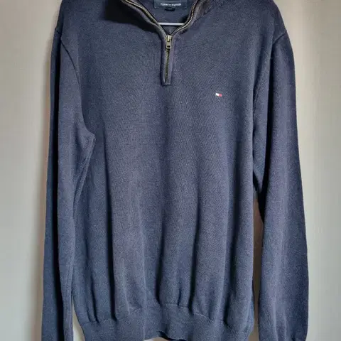 타미힐피거 아메카지 빈티지 반집업 니트 티셔츠