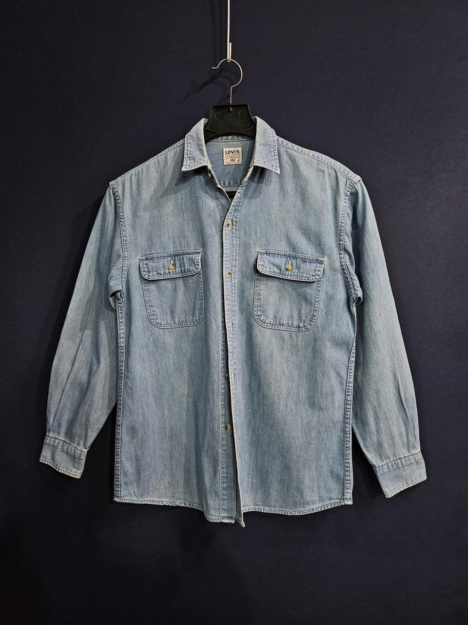 리바이스 스카이블루 남성 세미오버핏 95 데님 긴팔셔츠