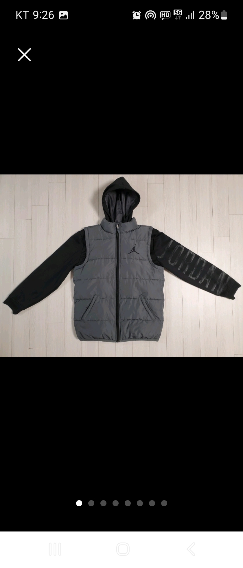 나이키 조던 패딩 조끼(새거느낌)L사이즈