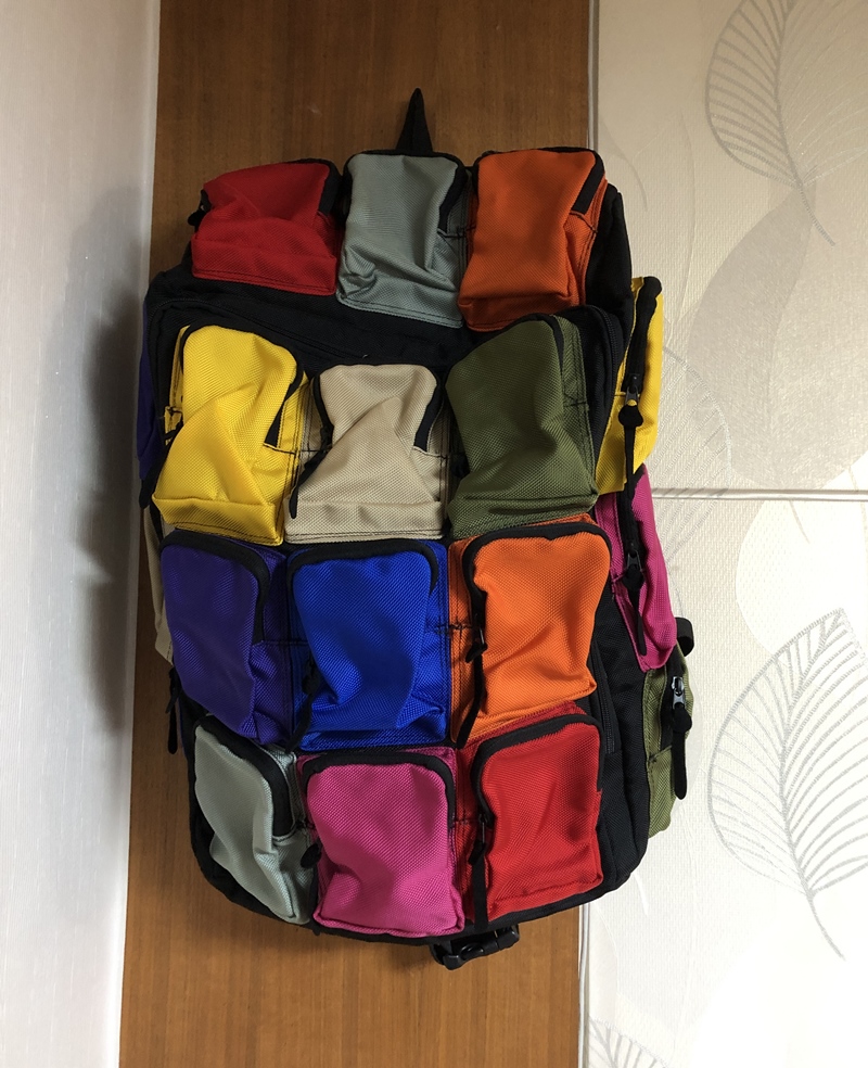 큐브 스퀘어백/멀티포켓 키치백팩/빅사이즈백팩