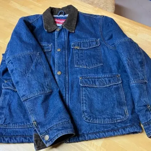 랭글러 데님 쉐르파 라인드 초어 자켓 M