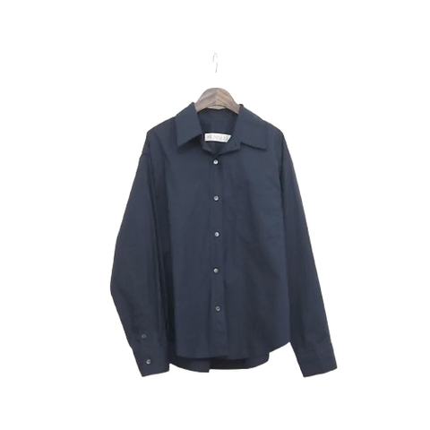 MUN 고퀄 바스락코튼 네이비 포켓 루즈핏 셔츠 남방