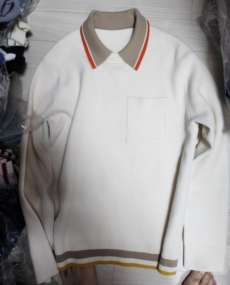 시스템옴므 정품 카라 아이보리 긴팔 100사이즈