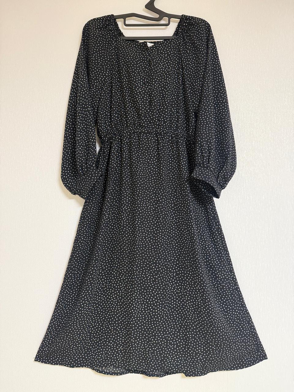 잔 꽃 블랙 롱원피스