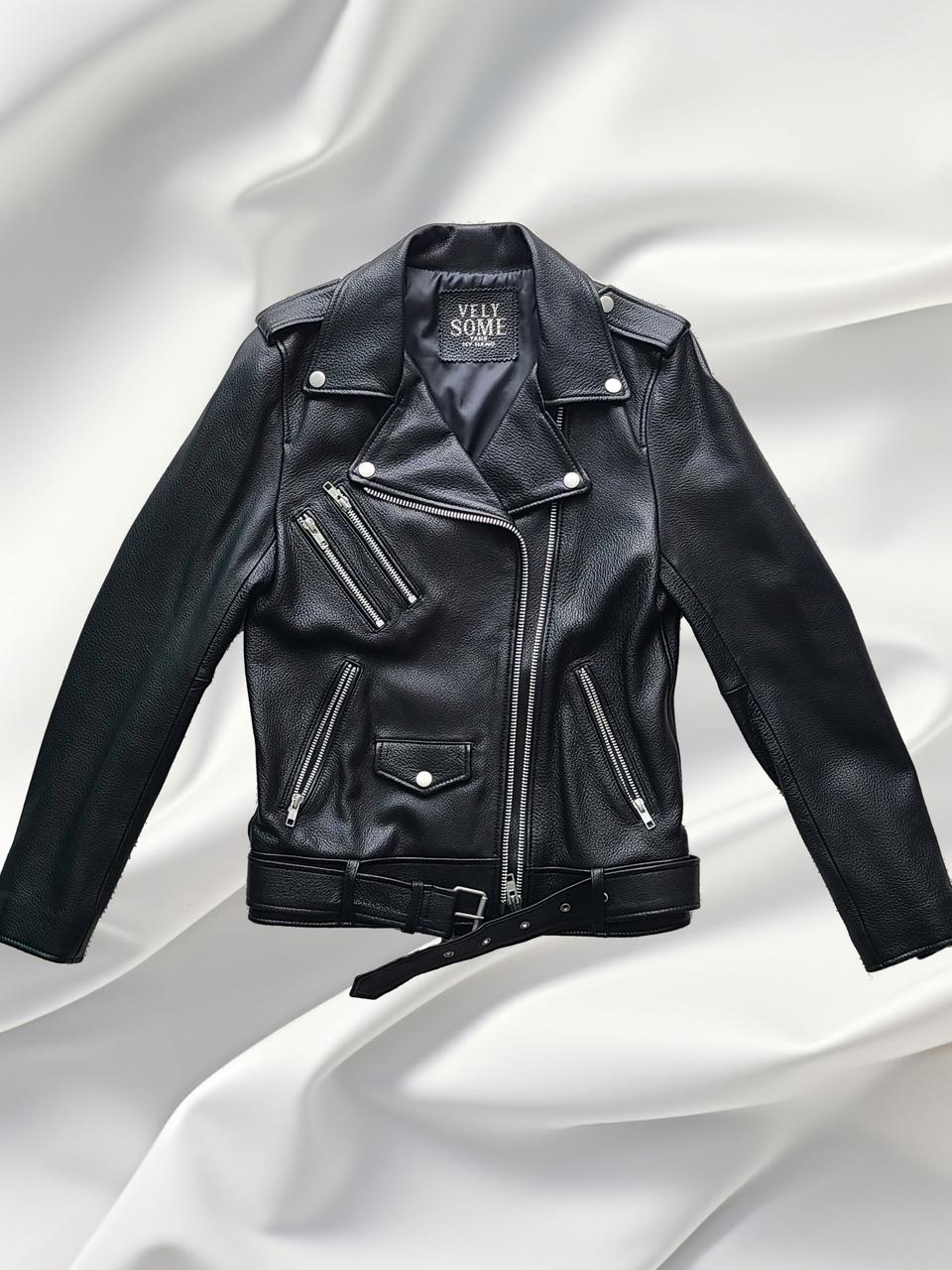 VELY SOME 블리썸 블랙 레더 라이더 자켓