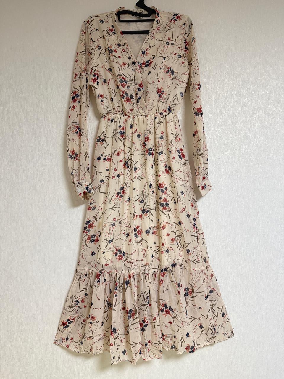 [새상품] 플라워 쉬폰 롱 원피스