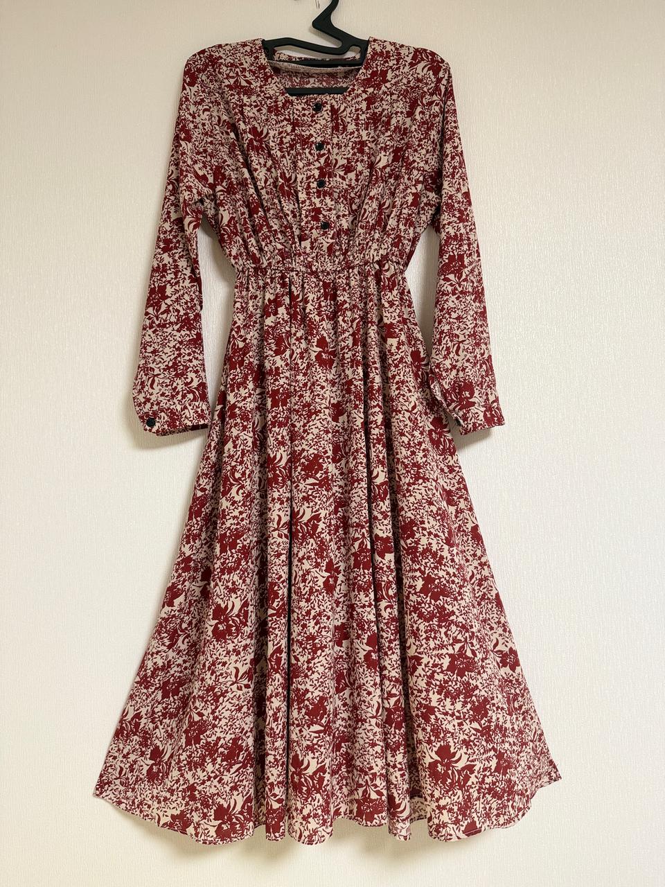 [새상품] 레드 플라워 롱원피스