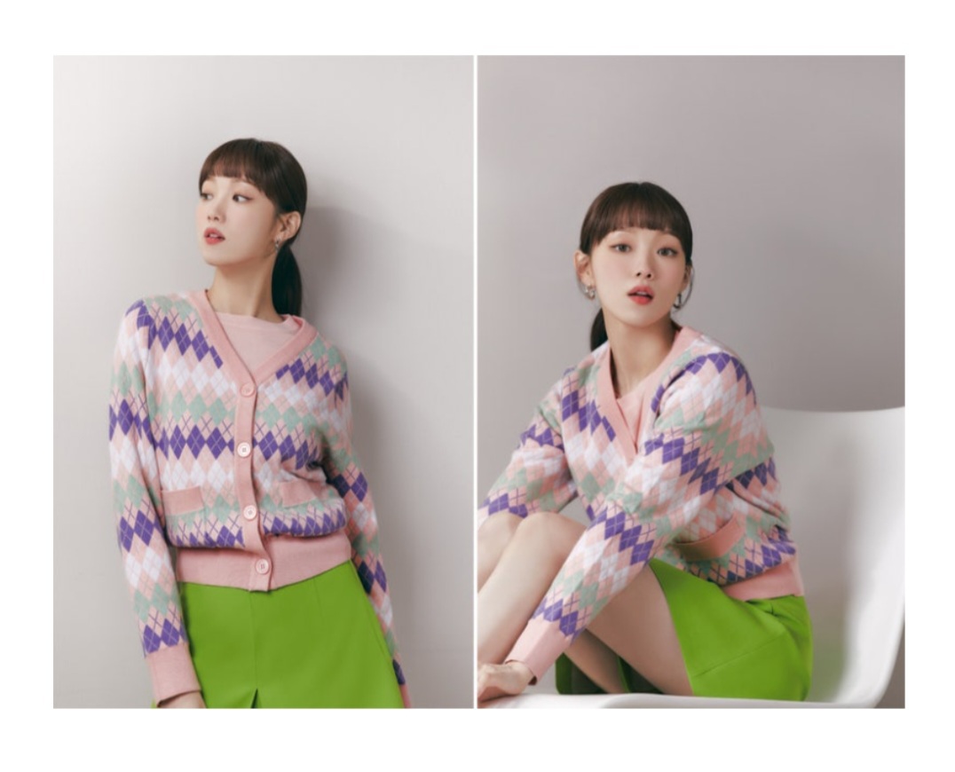 THE AtG (새제품) 아가일 니트 가디건