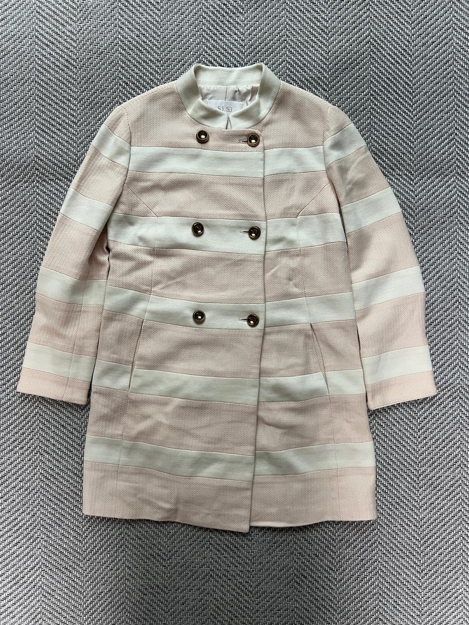 SJSJ 핑크 스트라이프 코트 정품