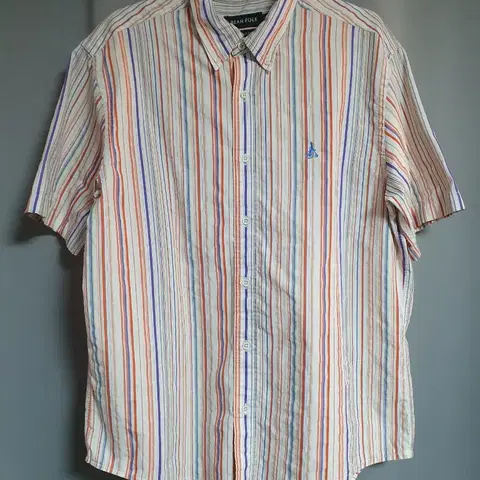 빈폴 제일모직 반팔 스트라이프 남방 셔츠