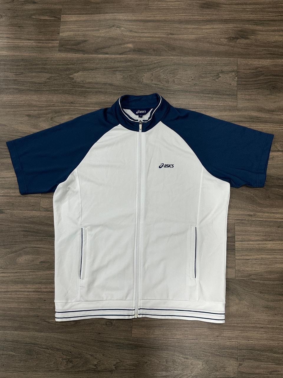 아식스 반팔 져지 화이트/네이비