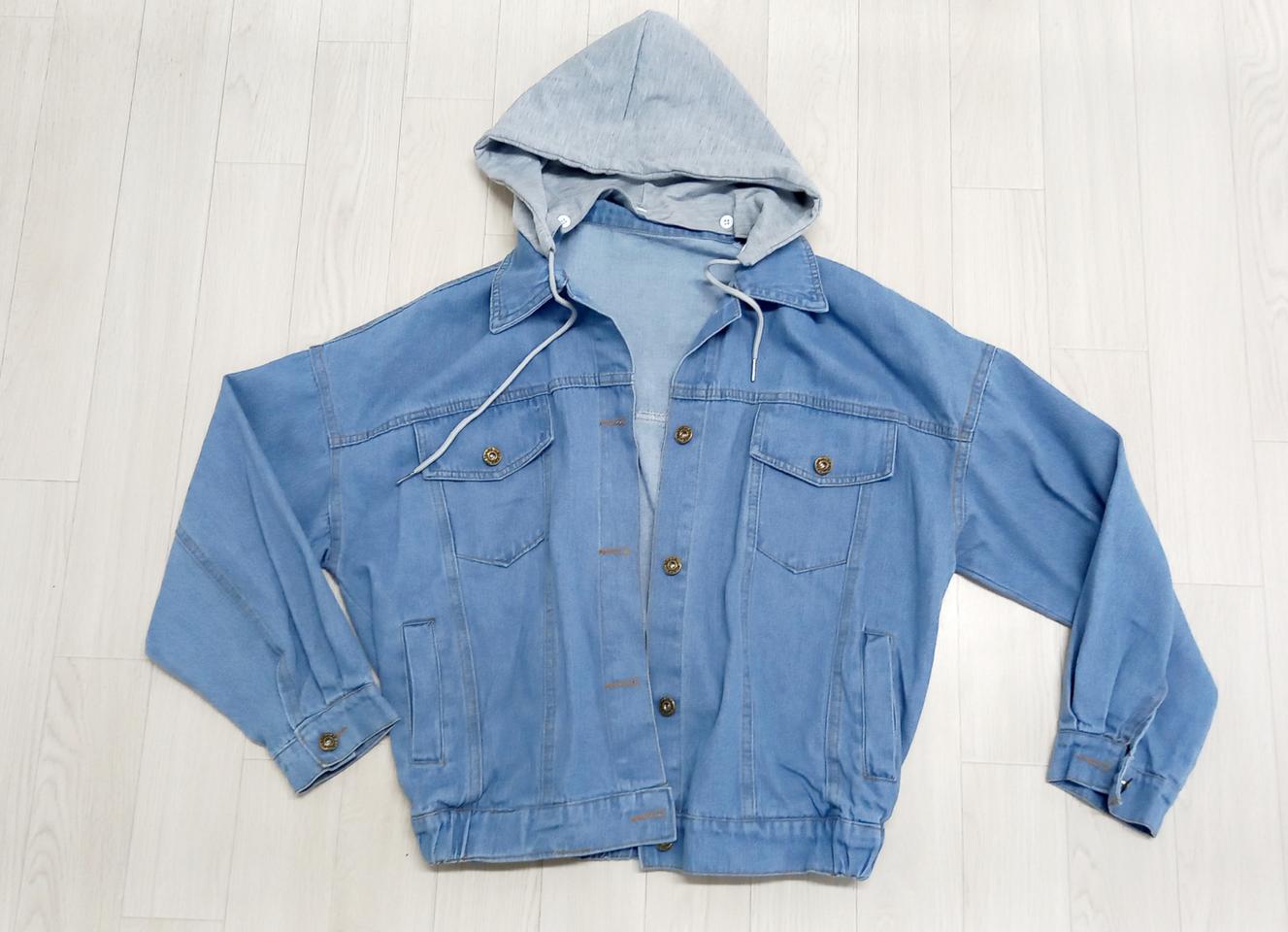 새상품 여성남성 후드 오버핏 청자켓