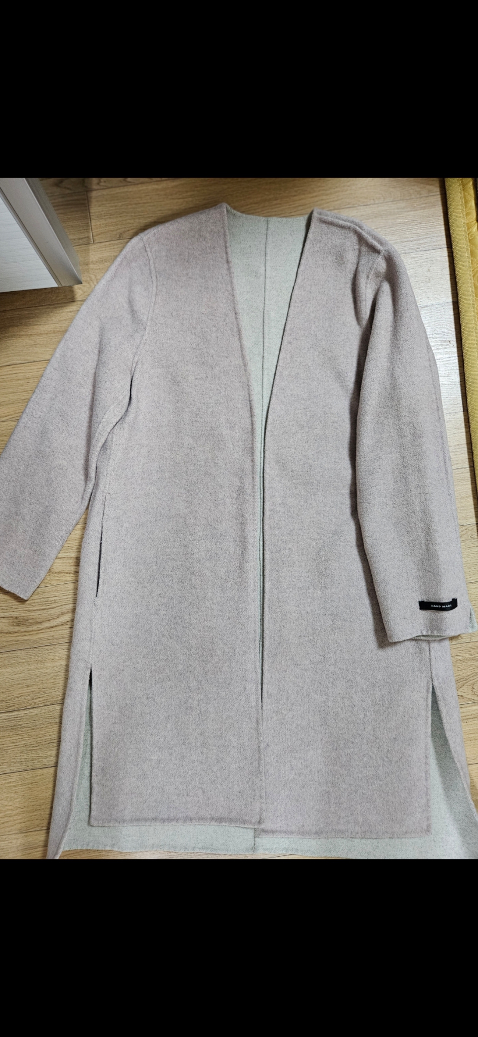 핸드메이드 양면 롱코트 라벤더  66