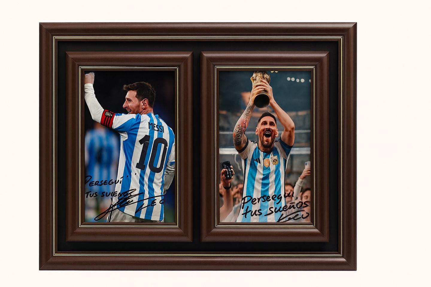 리오넬 메시 명언 사인 더블 프레임